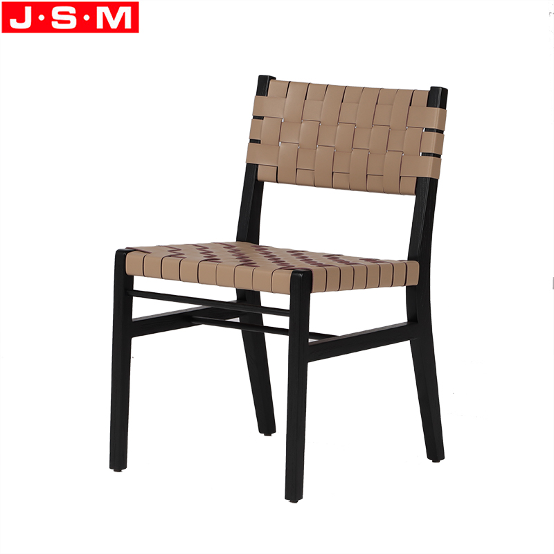 wood leather dining chairs