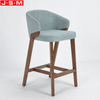 Pub Cafe Home Kitchen Cushion Seat Top Fabric High Counter Chair Wooden Bar Stool