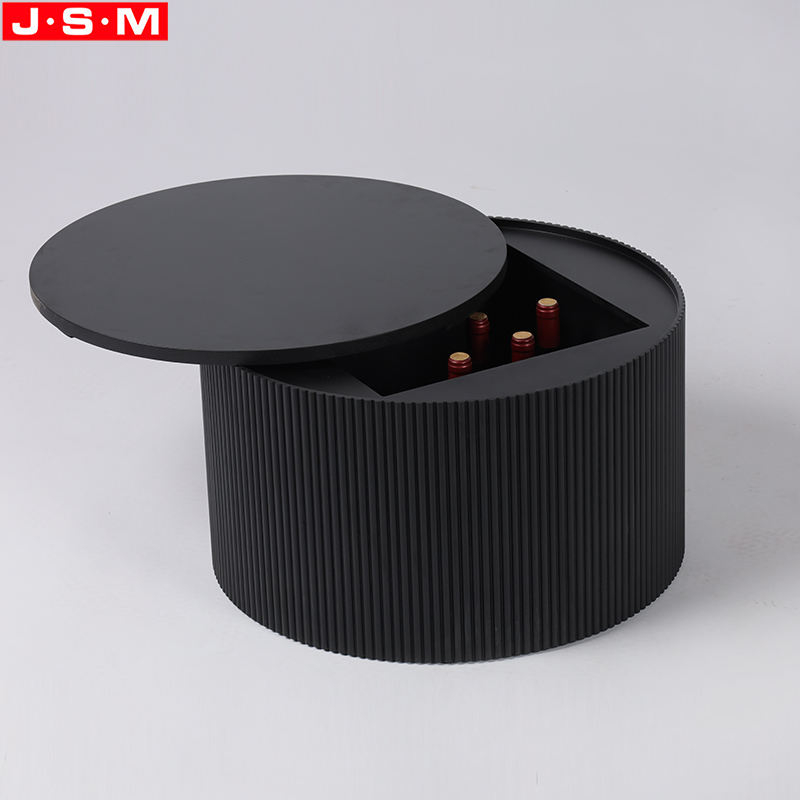 New Style Customization Solid Wood Round Corner Have Storage Tea Table