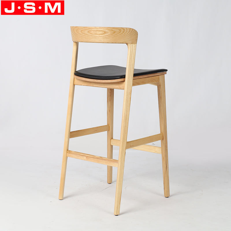 Cushion Seat Wood Bar Chair Kitchen Bar Stool Wooden High Bar Chair