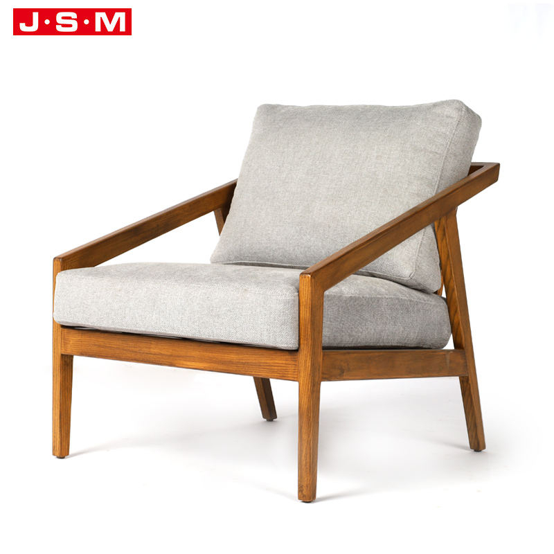 Coffee Dining Chair Household Upholstered Leisure Simple Desk Wood Armchair