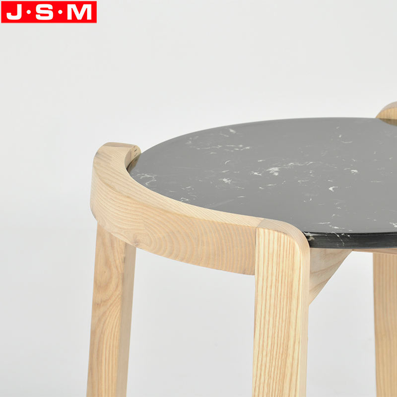 Wooden Living Room Rock Slab Table Top Small Coffee Round Tea Table