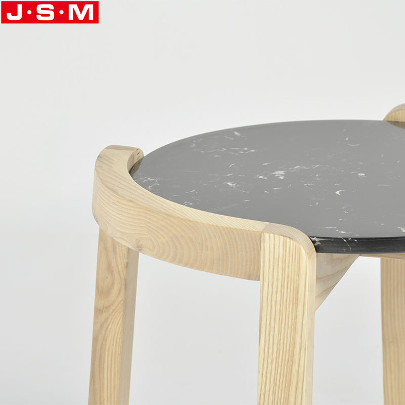 Wooden Living Room Rock Slab Table Top Small Coffee Round Tea Table