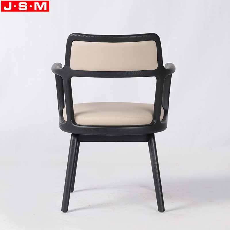 Wooden Design Dining Chair Leather