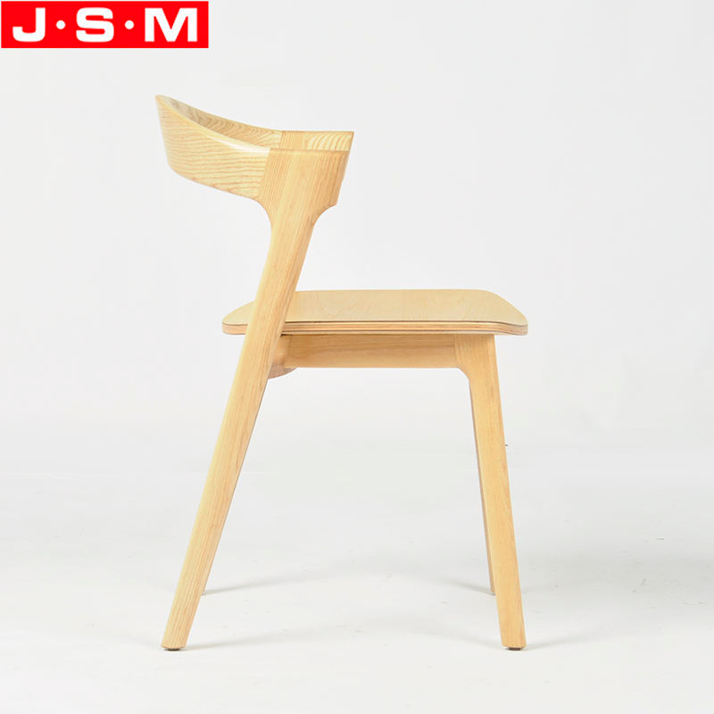 Chinese Style Leisure Bistro Bar Restaurant Wooden Frame Back Dining Chair