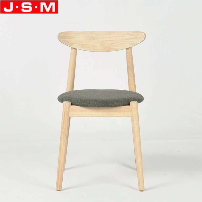 Simple Indoor Outdoor Patio Hotel Dining Room Back Wooden Frame Dining Chair