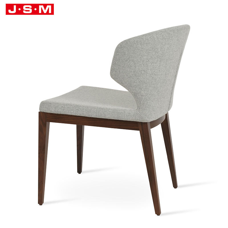 Comfortable Molded Foam Wooden Room Furniture Dinning Fabric Ash Timber Dining Chair