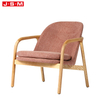 Indoor Fancy Living Room Furniture Ash Solid Wood Frame Single Room Seating Armchair Chair