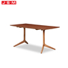 Hot Sale Gold Minimalist Large Dinner Round Wood Rotating Oak 8 Seater Dining Table Set