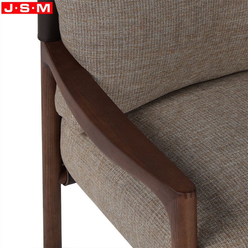 Upholstered Modern Nordic Armchair Living Room Wood Frame Armchair
