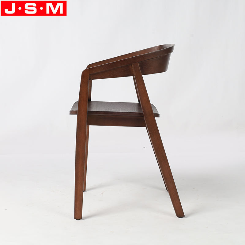 Chinese Style Veneer Seat Solid Wooden Table Chair Restaurant Dining Chair