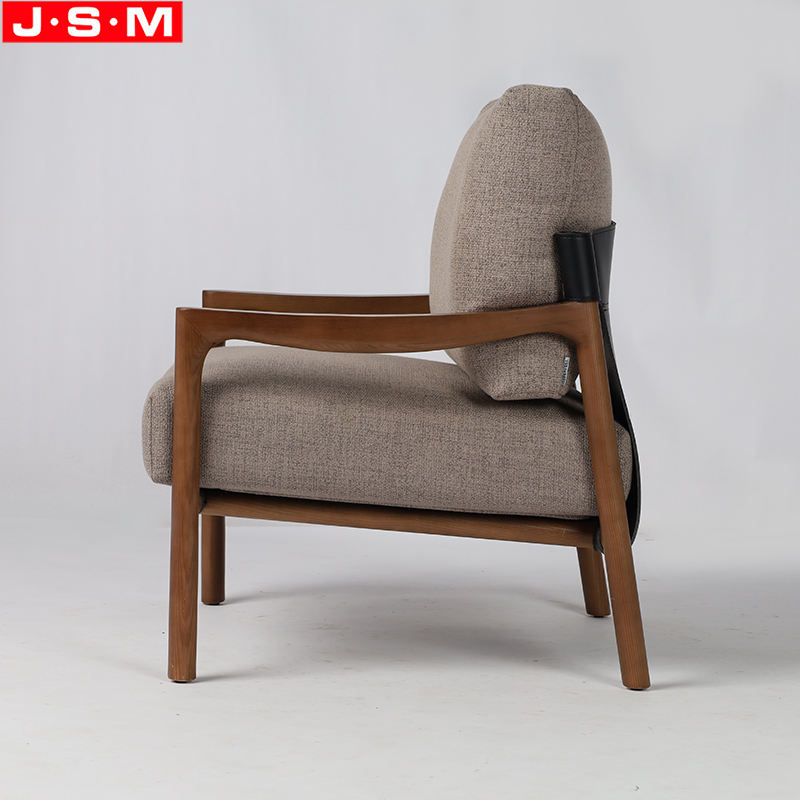 Timber Wood Cushion Fabric Arm Chair Single Chair Accent Armchair Chair
