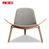 Hot Products Nordic Luxury Single Bent Wood Seat Ash Timber Frame Armchair