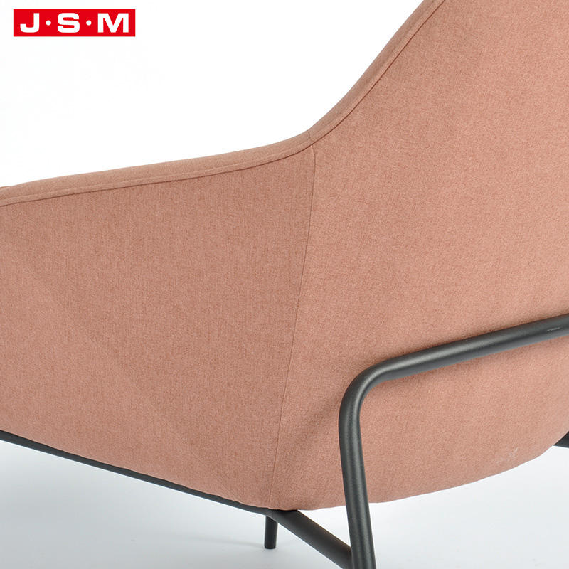 Modern Luxury Chaise Lounge Outdoor French Fabric Garden Furniture Wooden Armchair