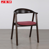 Modern Brown Wood Furniture Metal Dining Chair Low Back Dining Chair