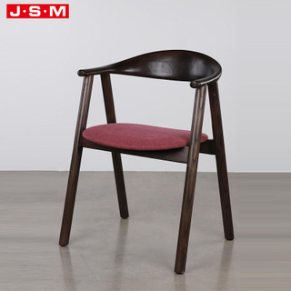 Modern Restaurant Hotel Wood High Back Cushion Seat Black Ash Timber Frame Dining Chair For Dining