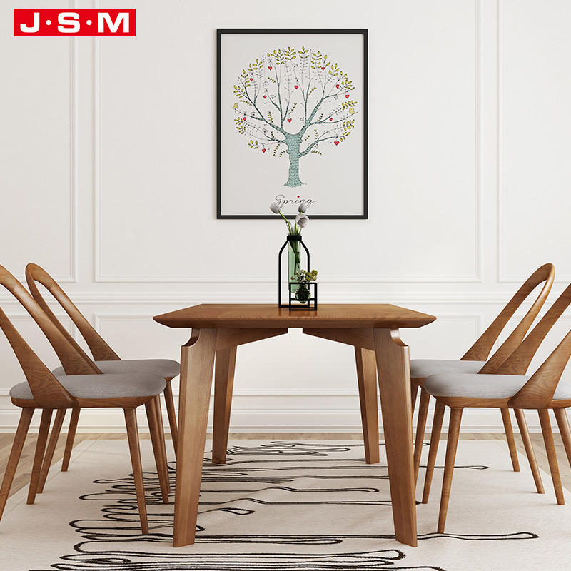 New Design Rustic Luxury Nordic Wood Round Rectangular Live Edge Restaurant Dining Table