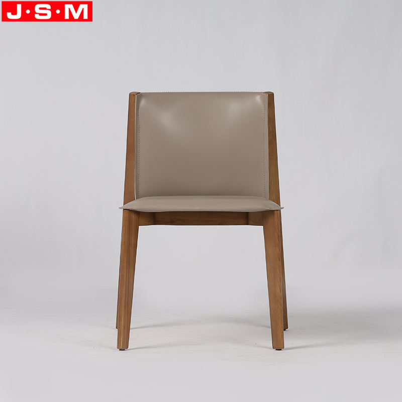 Nordic Modern Foam And Fabric Cushion Wood Dining Chair Single Wooden Dining Chair