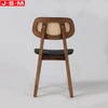Restaurant Home Furniture Plastic Rattan Back Dining Chair With Ash Timber Frame