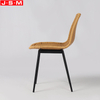 High Back PE Rattan Seat Top Coffee Shop Outdoor Dinning Chair With Metal Base