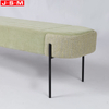 Wooden Frame Living Room Upholstered Metal Legs Bench Fabric Seat Bench Chairs