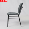 Gray Restaurant Metal Upholstered Modern Home Furniture Dining Chair With Cushion Seat