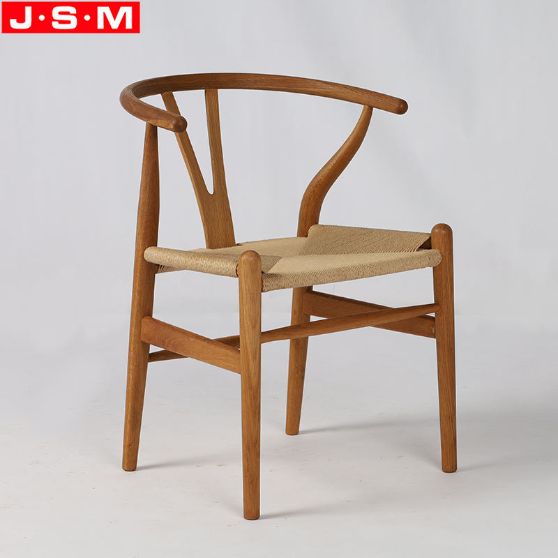 Good Quality Paper Rope Seat Ash Timber Frame Solid Wood Dining Chairs