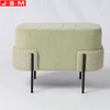 Oval Ottoman Stool Pouf Living Room Furniture Simple Home Metal Frame Ottoman