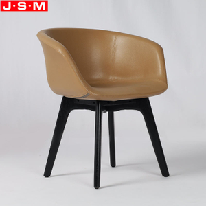 High Quality Living Room Wooden Legs Soft Cushion Chairs Fabric Dining Chairs
