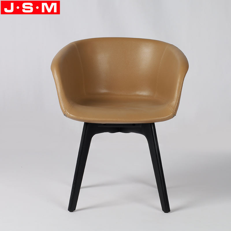 High Quality Living Room Wooden Legs Soft Cushion Chairs Fabric Dining Chairs