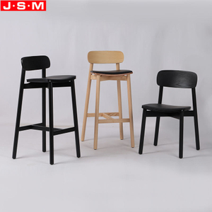 Modern Wooden Design Elegant Bar Stool Armless High Bar Stool Chair