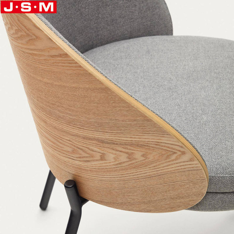 Veneer Outside Back Dining Chair Modern Home Furniture Dining Room Metal Chairs