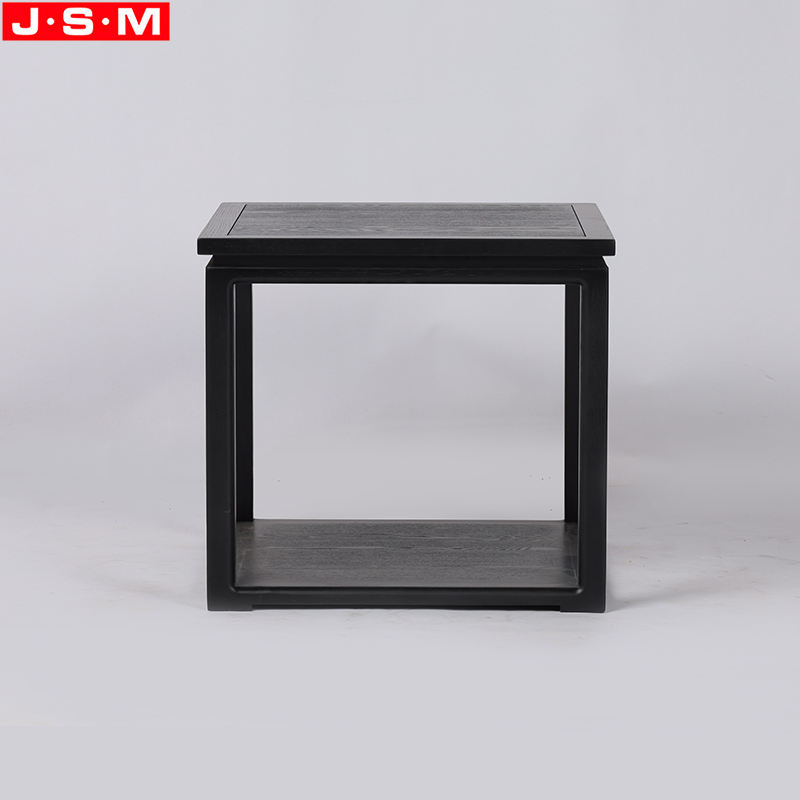 Simple Nordic Square Living Room Wood Black Small Side End Coffee Table