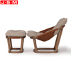 Balcony Furniture Single Seat Ottoman American Ash Fram Fabric Or Pu Upholstery Stool Ottoman