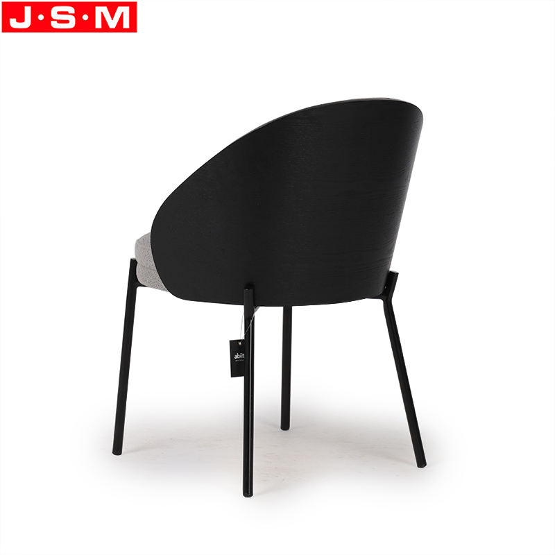 Veneer Outside Back Dining Chair Modern Home Furniture Dining Room Metal Chairs