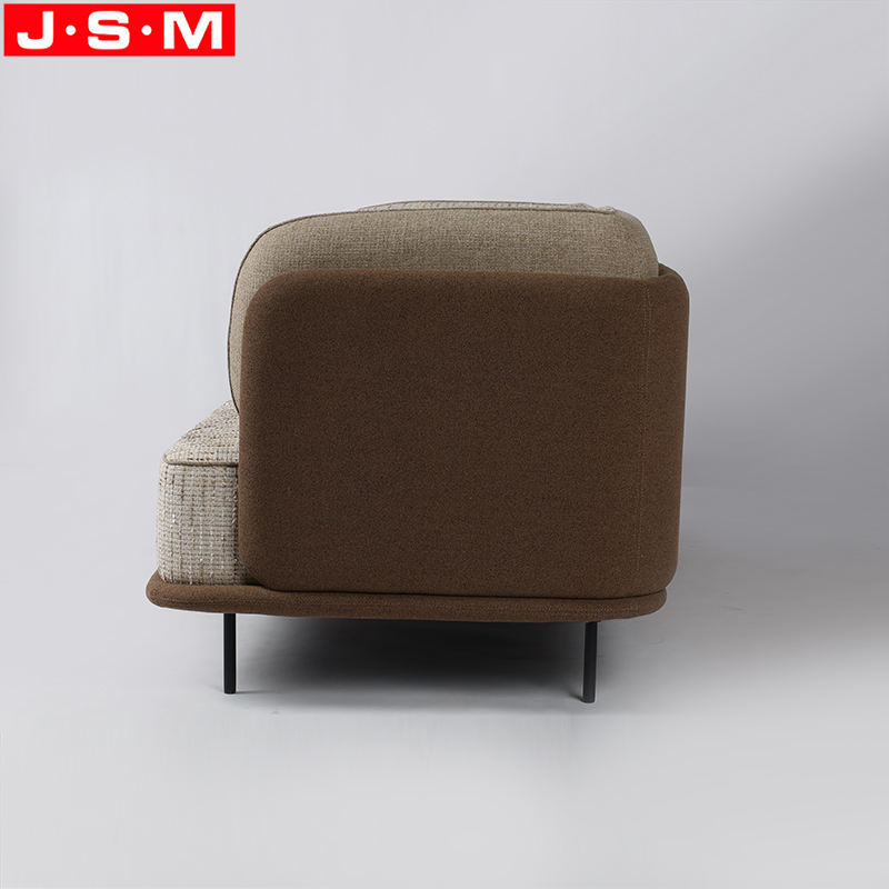 Home Furniture Two Seaters Upholstered Fabric Sectional Living Room Metal Legs Sofa