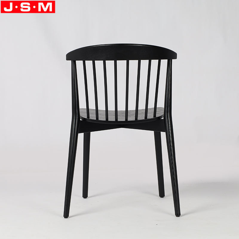 Manufacturer Ash Timber Classic Dining Chairs With Black Frame Veneer Seat