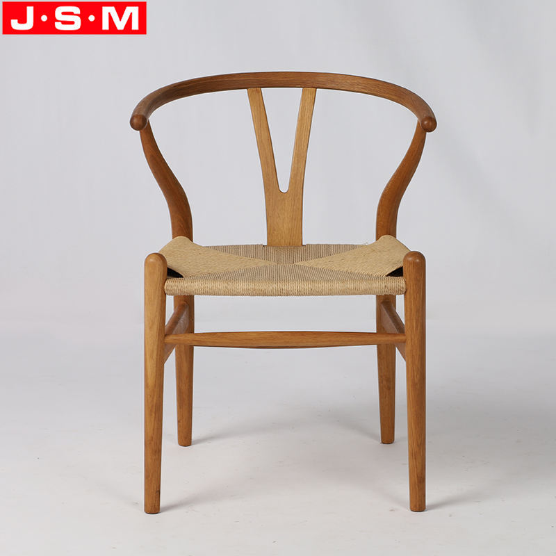 Restaurant Furniture Paper Rope Seat Wood Vintage Timber Frame Classic Dining Chair