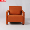Metal Frame Leisure Sofa Chair Home Living Room Bedroom Armchair With Foam And Fabric