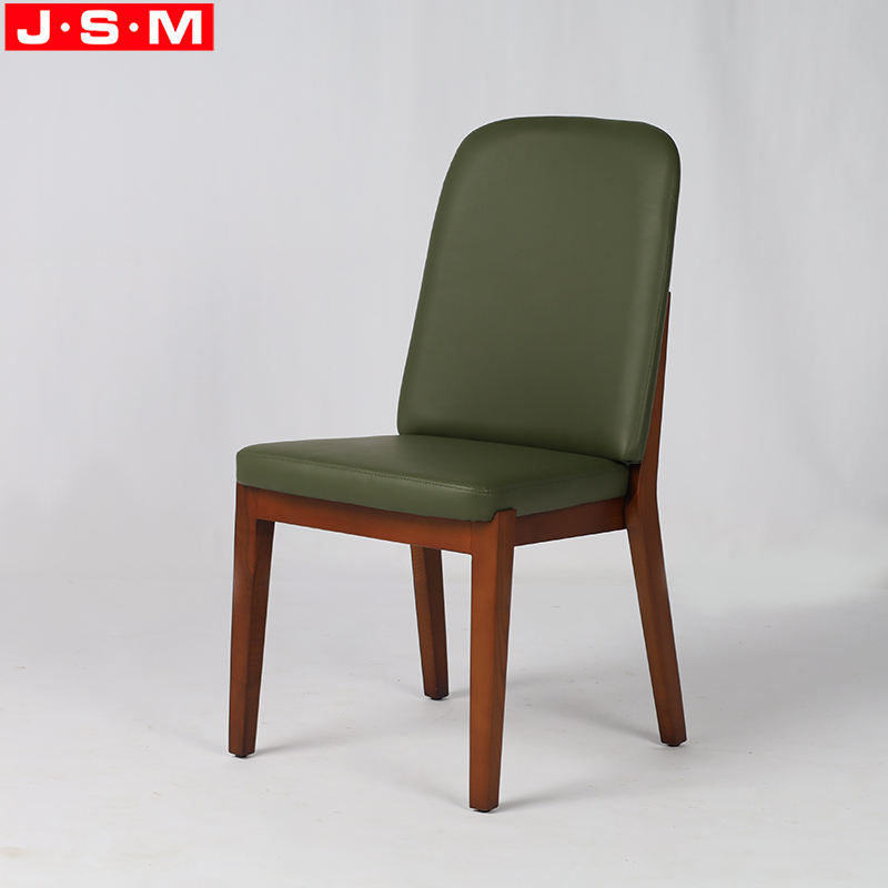 Hotel Restaurant Furniture Home Using Green Cushion Dining Room Wood Upholstery Dining Chairs