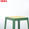 High Quality Nordic Vintage Light Green Color Unbacked Outdoor Padded Bar Chair