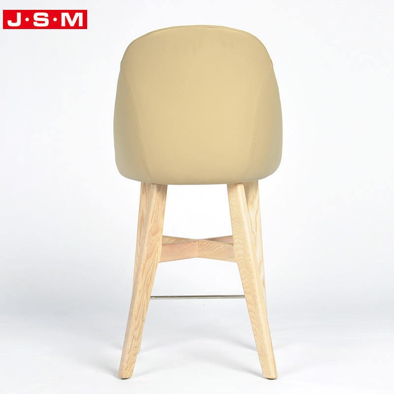 Good Quality Unique Brown Furniture Kitchen Counter Kitchen Coffee Wood Chair Bar Stool