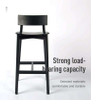 Luxury Modern Bar Counter Wood Round Backless Patio Bar Stool With Back