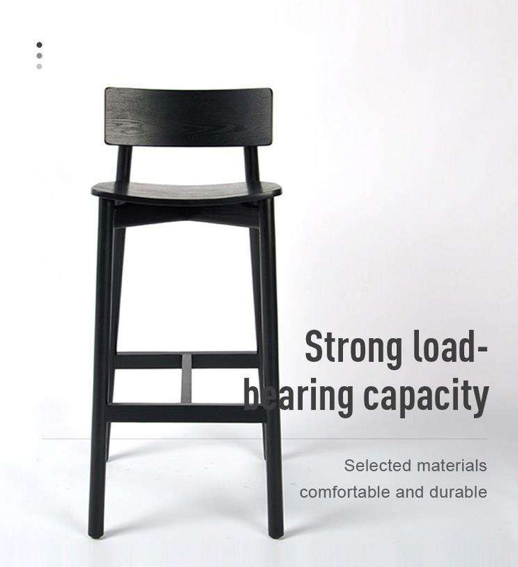 Luxury Modern Bar Counter Wood Round Backless Patio Bar Stool With Back