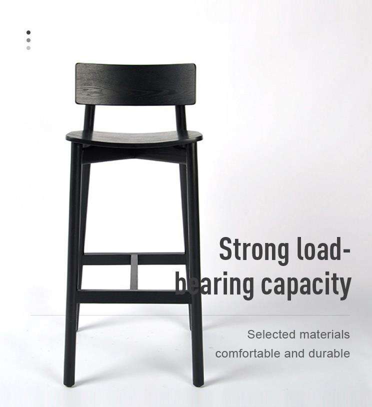 Luxury Modern Bar Counter Wood Round Backless Patio Bar Stool With Back