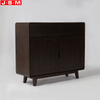 Custom Rustic Style Veneer Ash Timber Frame Wooden Brown Living Room Cabinet