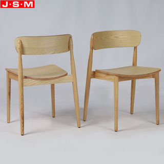 Ash Timber Frame Indoor Dining Chairs With Wooden Back Chair