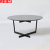 Ceramic Top Room Living Room Outdoor Small Black Wooden Square Coffee Table