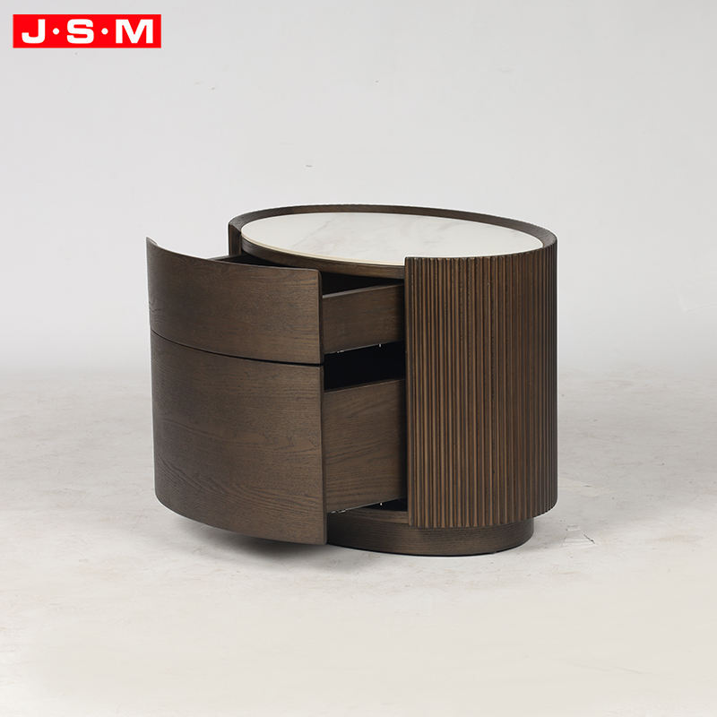 low nightstand with drawers