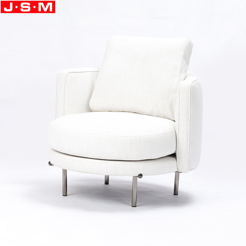 Outdoor Garden Armchair Wooden Frame With Foam And Fabric Furniture Armchair
